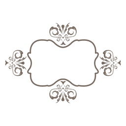 Verzierter Rand der Flouring-Kurven PNG-Design