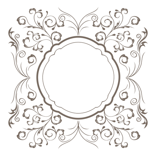 Download Flouring swirls round border - Transparent PNG & SVG ...