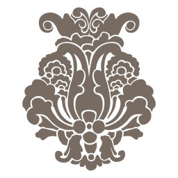 Decorative flower ornament PNG Design