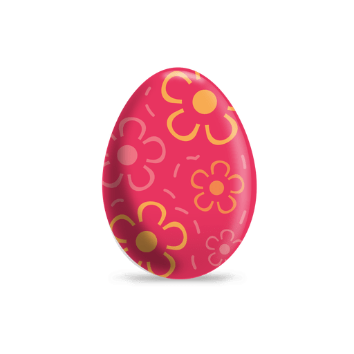 Flower painted easter egg 3 PNG Design