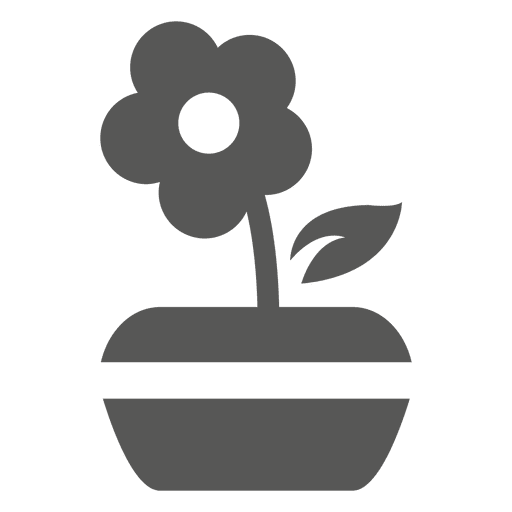 Icono de tina de flores