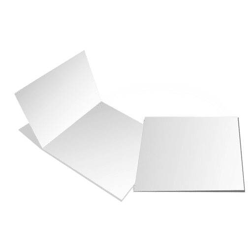 Tarjetas en blanco dobladas Diseño PNG