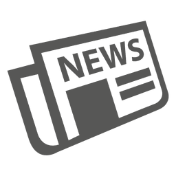 Icono de periódico doblado plano Diseño PNG