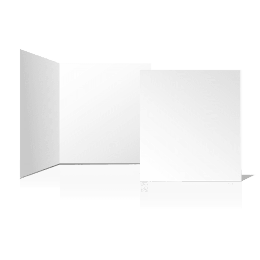 Folded plain blank card