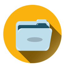 Folder circle icon PNG Design