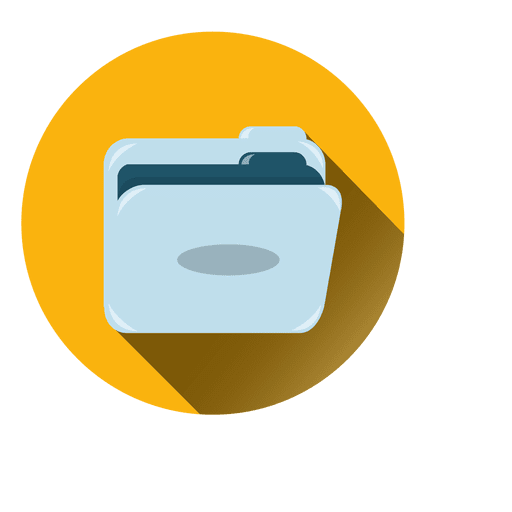 Folder circle icon PNG Design
