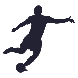 Silueta de jugador de fútbol 1 Diseño PNG