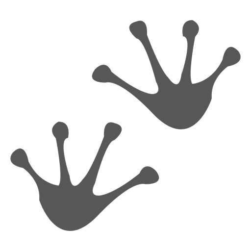 Frog footprint icon PNG Design