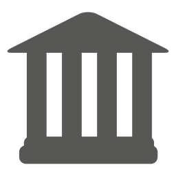 Símbolo del edificio del banco frontal Diseño PNG