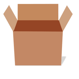 Paquete de cartón de vista frontal Diseño PNG