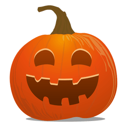 Emoticon de calabaza funky Diseño PNG