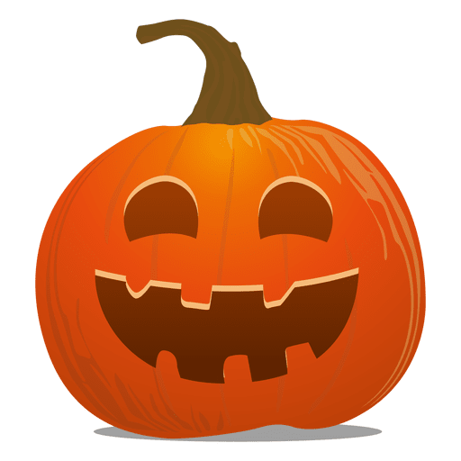 Funky pumpkin emoticon PNG Design