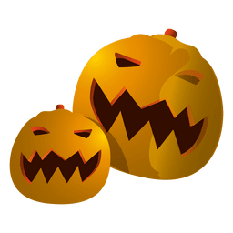Calabazas de halloween divertidas 3 Diseño PNG