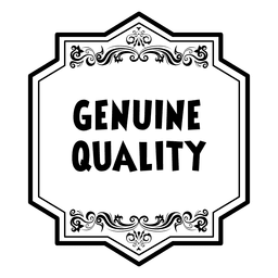 Emblema ornamentado de qualidade genuína 4 Desenho PNG
