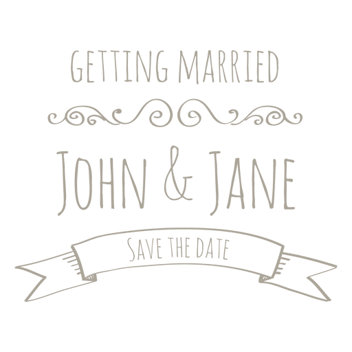 Getting married badge 15 PNG Design