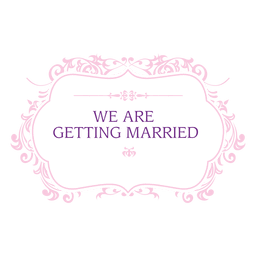 Heiratsabzeichen 2 PNG-Design