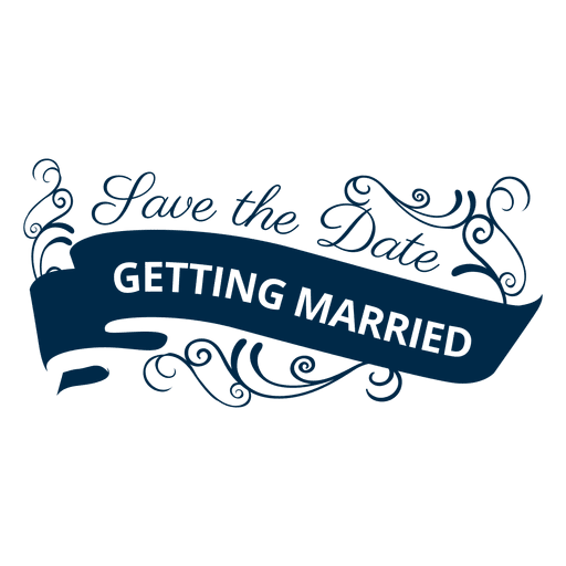 Casarse con la insignia de boda 4 Diseño PNG