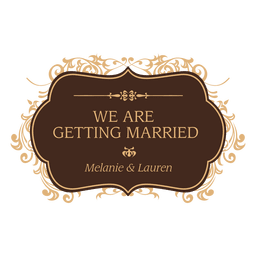 Heiraten Hochzeitsabzeichen Design PNG-Design