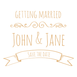 Download Getting Married Wedding Label 4 Transparent Png Svg Vector File