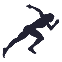 Silueta de niña atleta 5 Diseño PNG