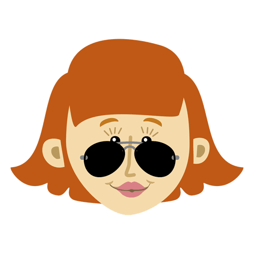 Girl cartoon head character 2 PNG Design