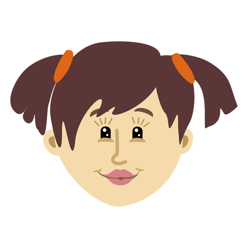 Girl cartoon head character 3