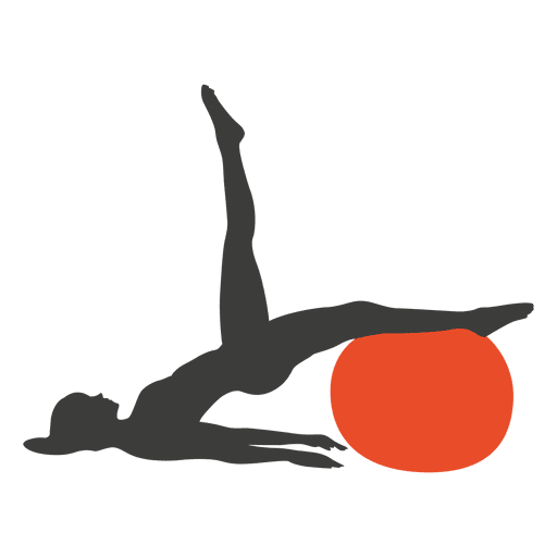 Niña ejercitar pilates silueta Diseño PNG