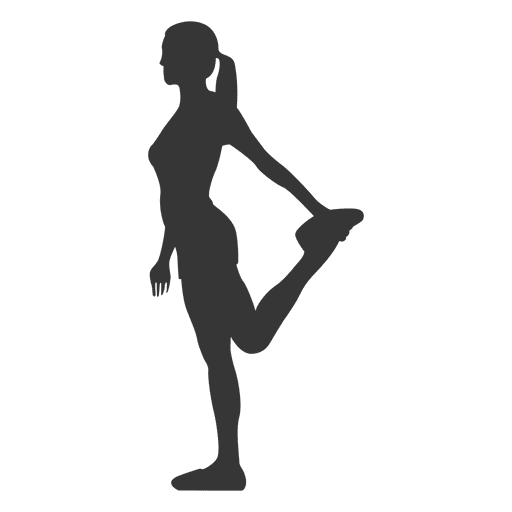 Girl exercising silhouette