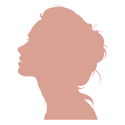 Silhueta de rosto de menina 3 Desenho PNG