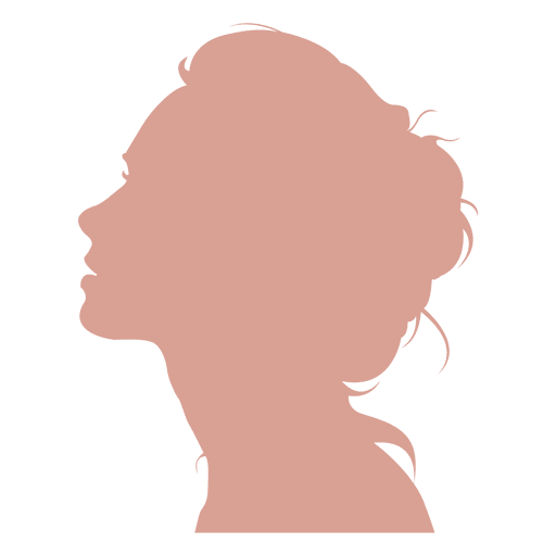 Girl face silhouette 3 PNG Design