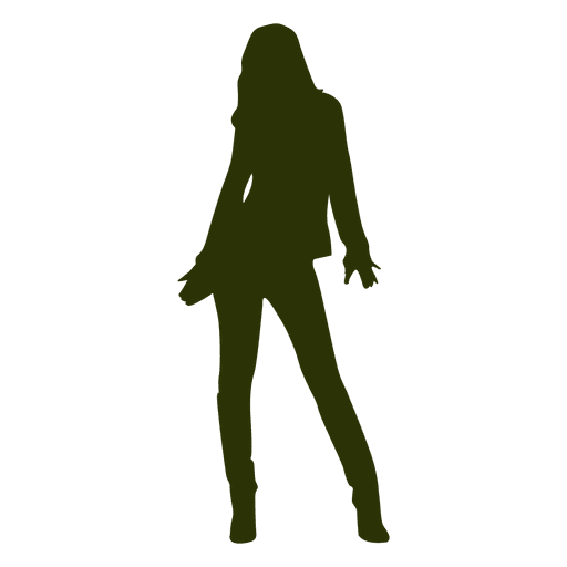 Girl fashion pose silhouette