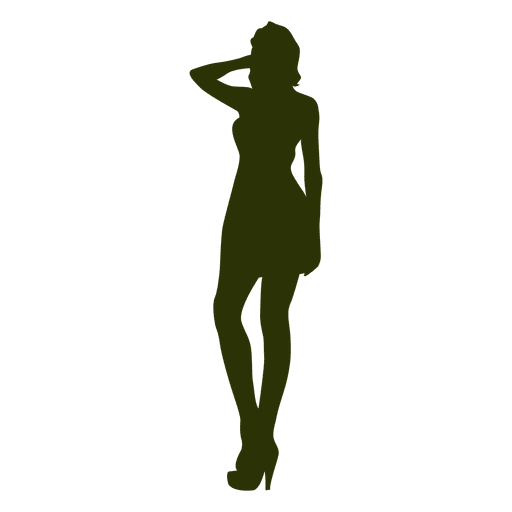 Girl fashion pose silhouette 1 PNG Design