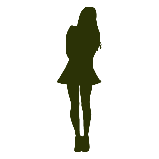Girl fashion pose silhouette 2