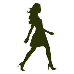 Mädchen Mode zu Fuß Silhouette 6 PNG-Design
