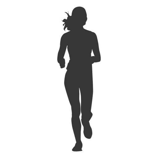 Girl jogging silhouette 1 - Transparent PNG & SVG vector file