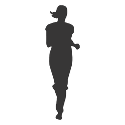 Mädchen das Silhouette 3 joggt PNG-Design