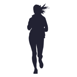 Mädchen Marathonlauf Silhouette 2 PNG-Design