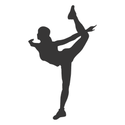Girl performing ballet silhouette PNG Design Transparent PNG
