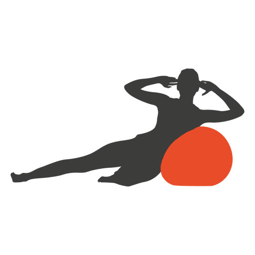 Girl pilates silhouette PNG Design