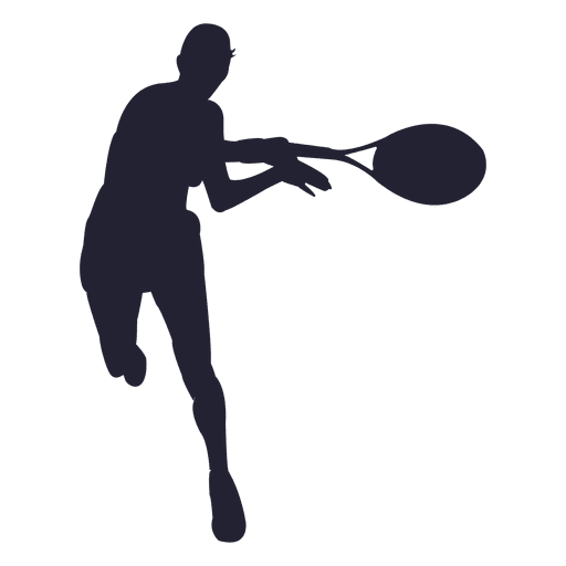 Girl playing tennis silhouette 1 PNG Design