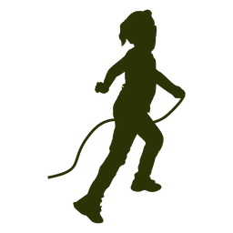 Mädchen spielt mit Seil PNG-Design