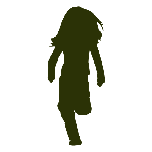 Menina correndo silhueta 7 Desenho PNG