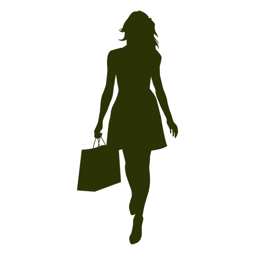 Download Girl shopping silhouette - Transparent PNG & SVG vector file