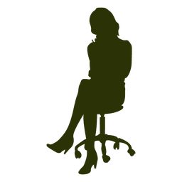 Girl sitting on chair 3 PNG Design