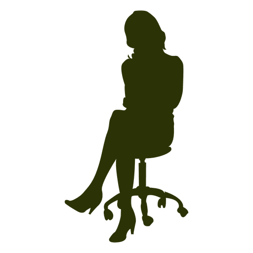 Girl sitting on chair 3 PNG Design