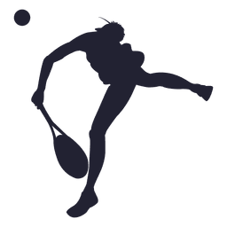 Girl tennis player silhouette 2 PNG Design Transparent PNG