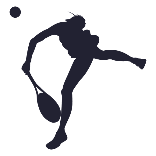 Silhueta 2 da jogadora de tênis Desenho PNG