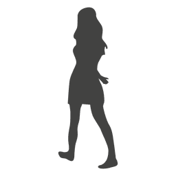 Girl walking barefoot silhouette 1 Transparent PNG