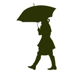 Girl walking with umbrella 1
