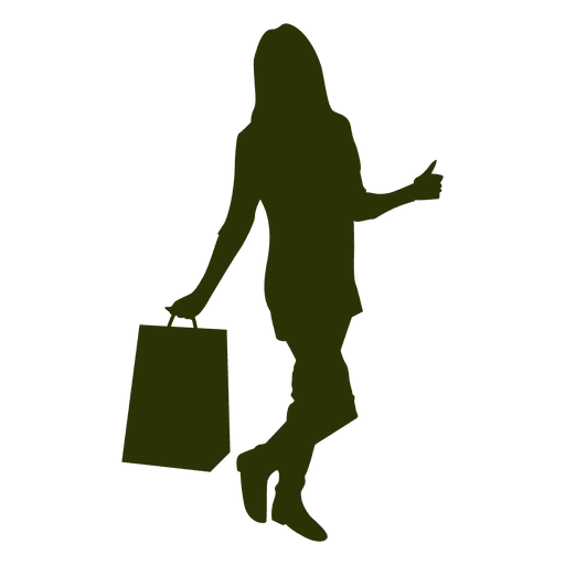 Girl with shopping bag 3 PNG Design